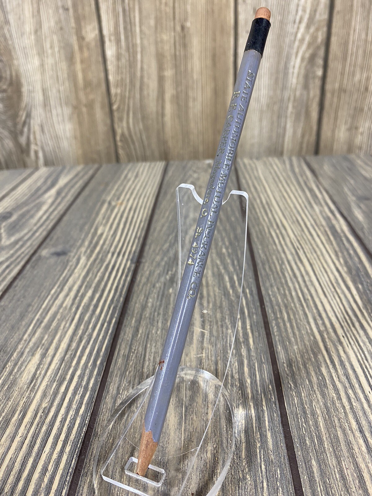 Vintage Gray State Automobile Mutual Insurance Sharpened Pencil