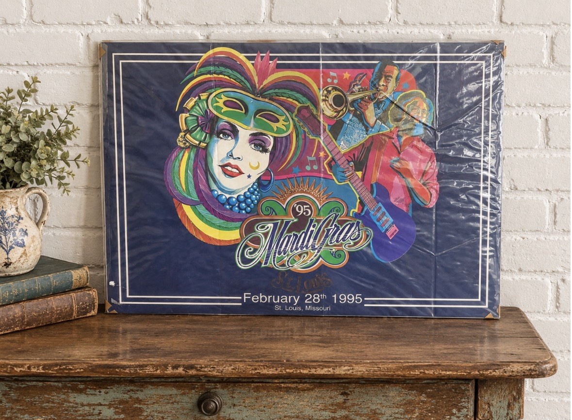 VTG 1995 St. Louis Mardi Gras Poster. Sealed. 28x22