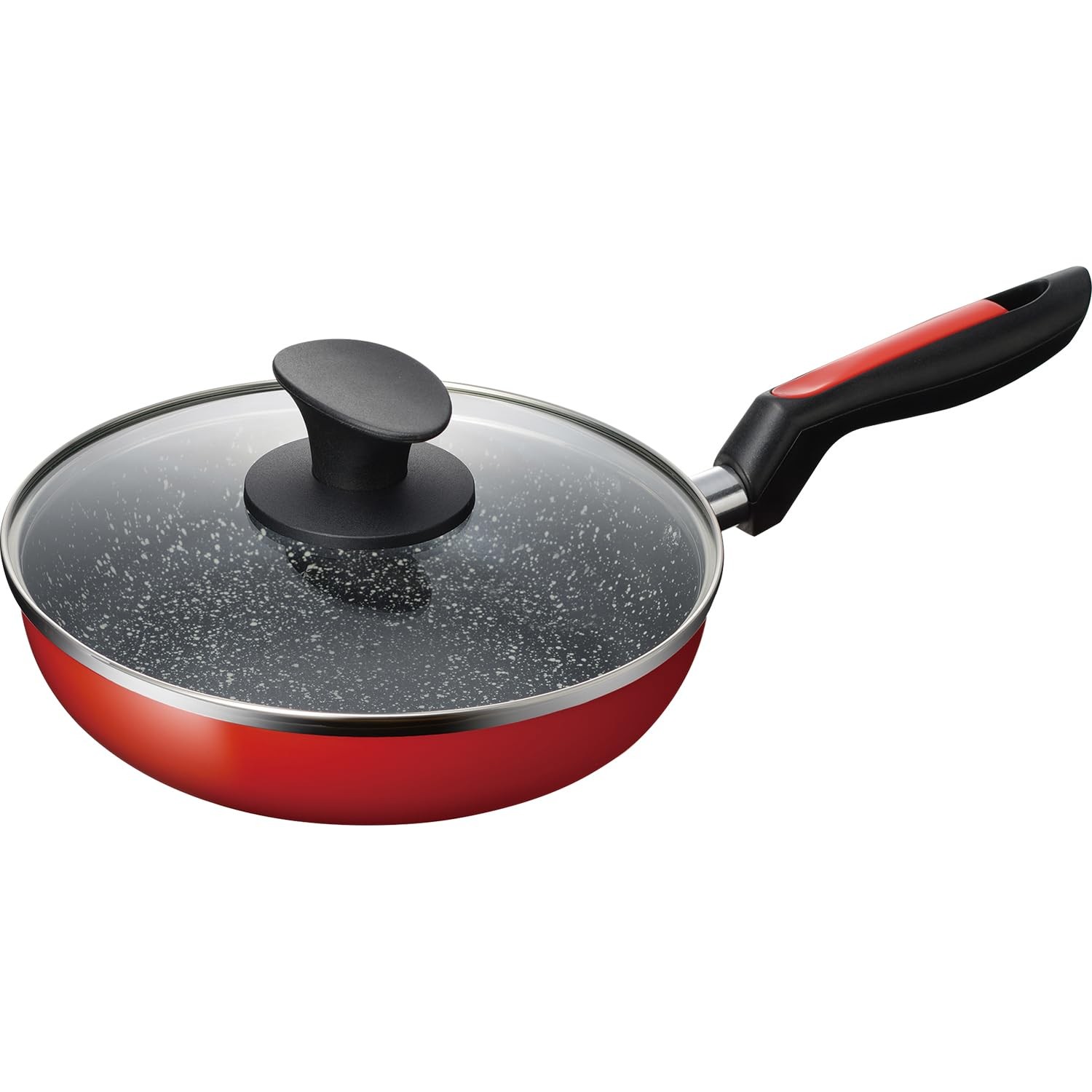 Wahei Freiz 20Cm Frying Pan, Ih And Gas , With Lid, Red, For Fried Eggs And Ome_