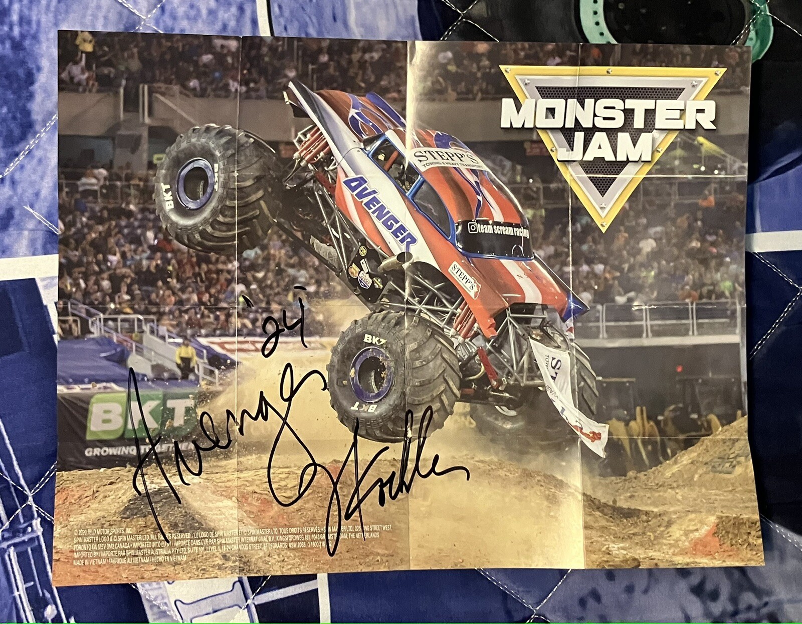 Monster Jam, Avenger, 8.5 X 11 Poster/ Picture/Photo, Signed, Autographed Monster Jam, Avenger, 8.5 X 11 Poster/ Picture/Photo, Signed, Autographed
