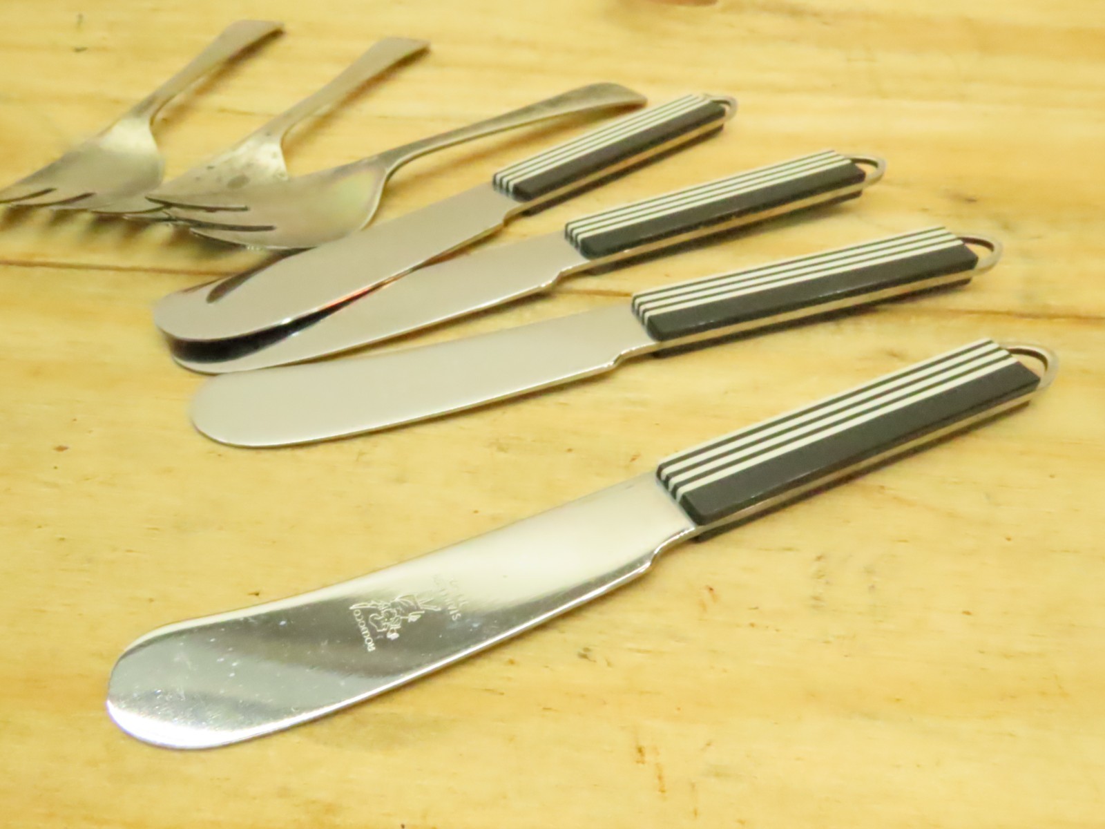 Vintage ROWOCO Art Deco Cutlery Butter Knife Fork Sheffield England