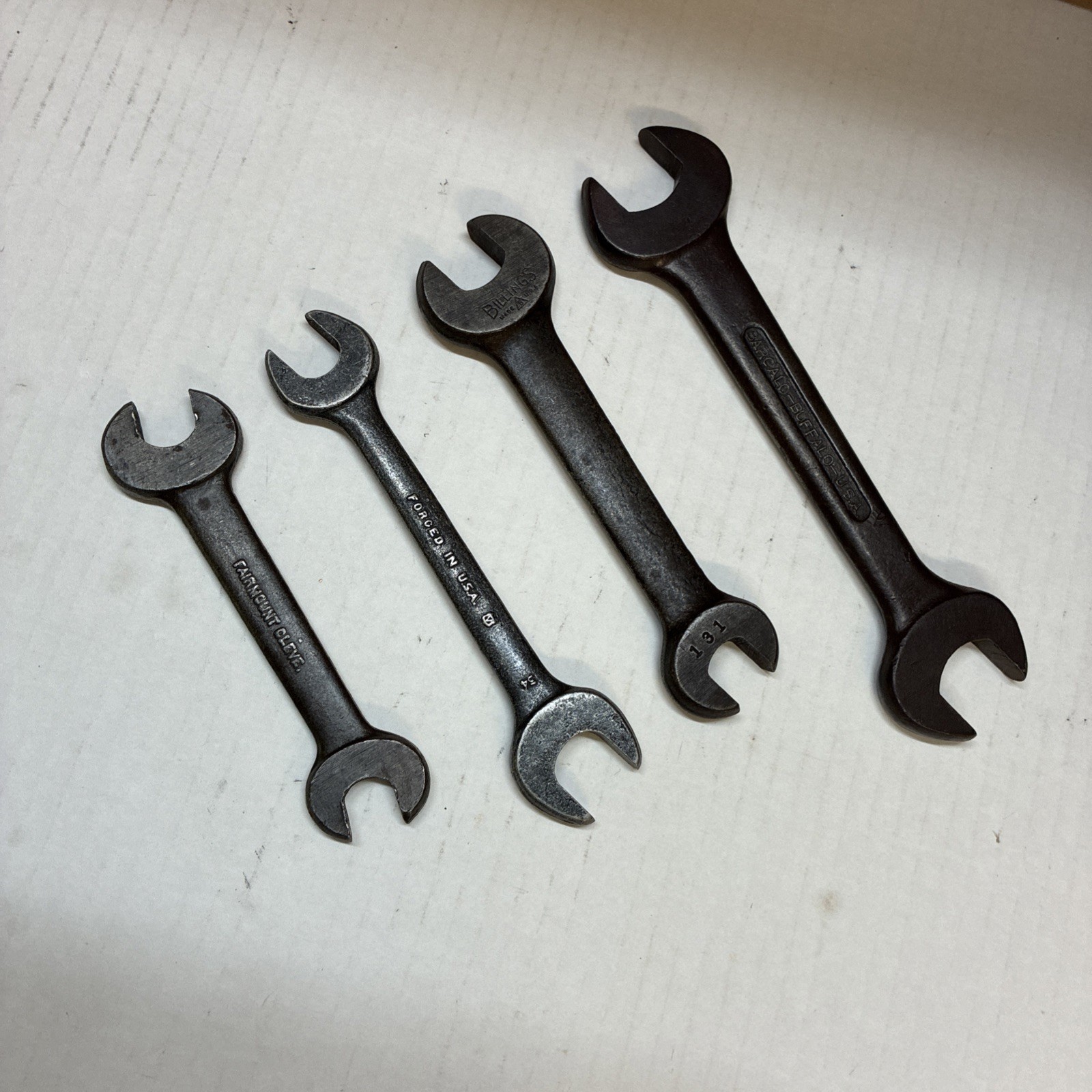 Vintage Open End Wrenches. All Different. VLchek, Billings, Barcalo, Fairmount