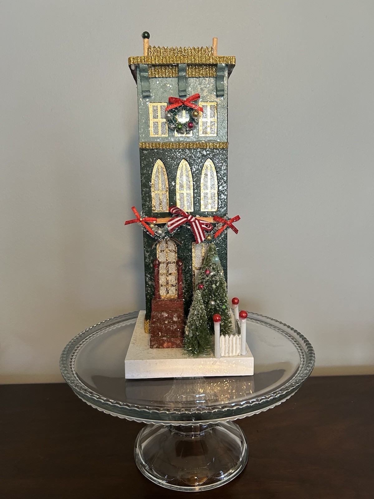 Cody Foster & Co. Green Glitter Townhouse, Christmas