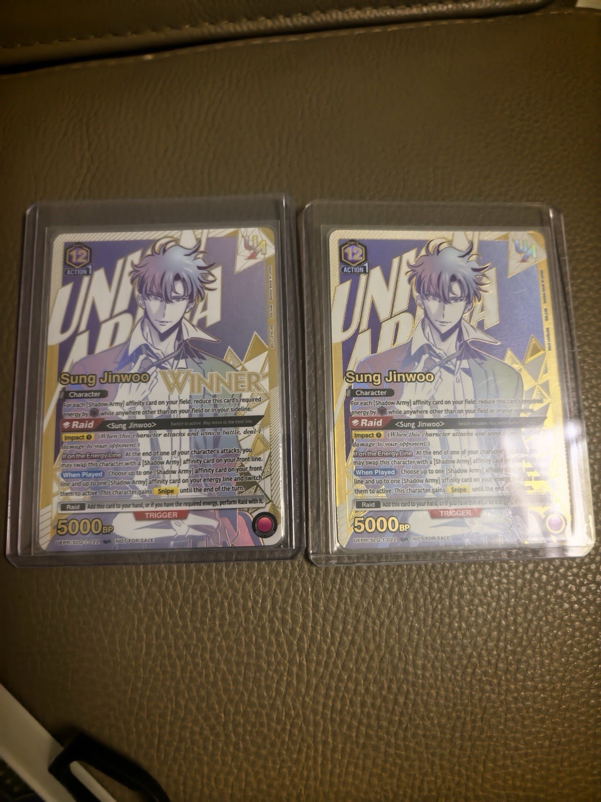 Bandai Union Arena Sung Jinwoo Winner Foil & Non-winner Foil Set Cards EN Mint