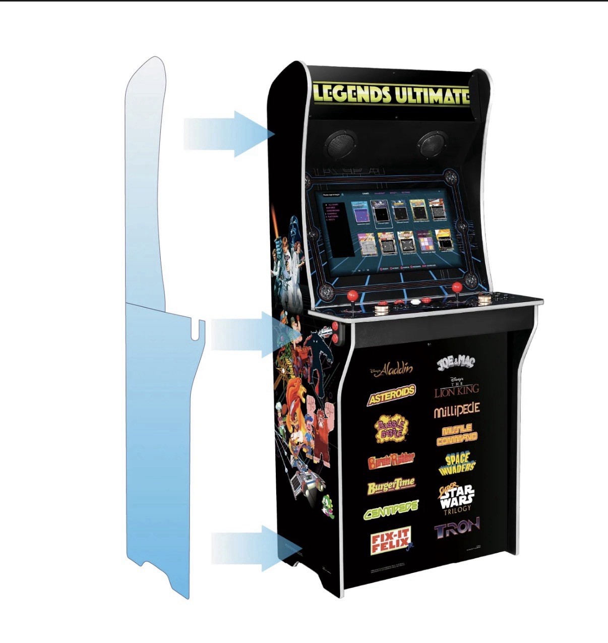 Atgames Legends Ultimate acrylic side panel kit for HD Brand New