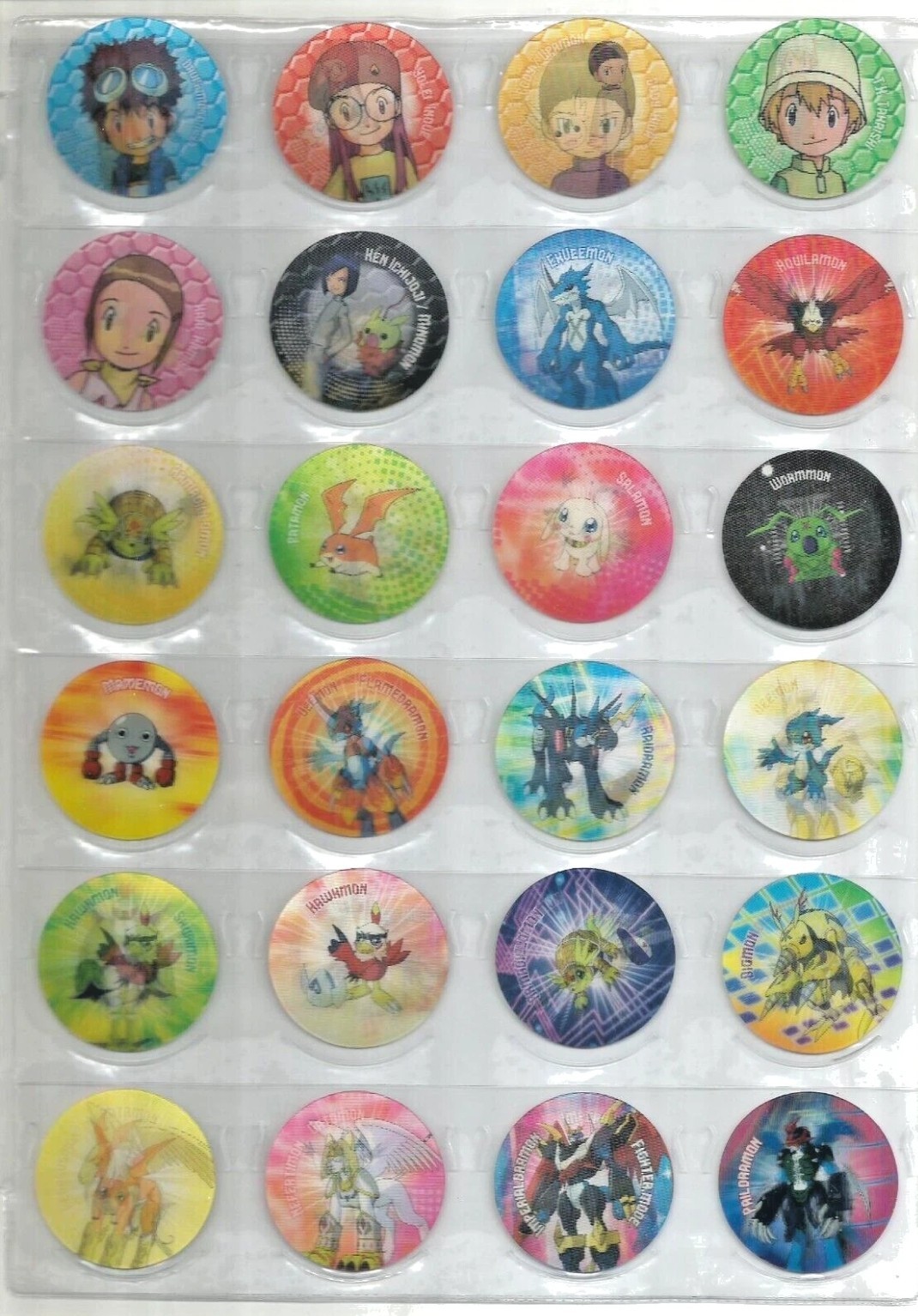 TAZOS 3D DIGIMON VOL 2 DKV Full Set 50/50 PERU 2022 Pogs Flips Toei Animation