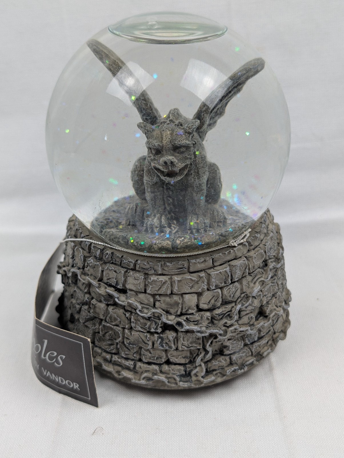 Vintage 1995 Vandor Gargoyles Musical Water Globe Plays Music Of The Night WORKS