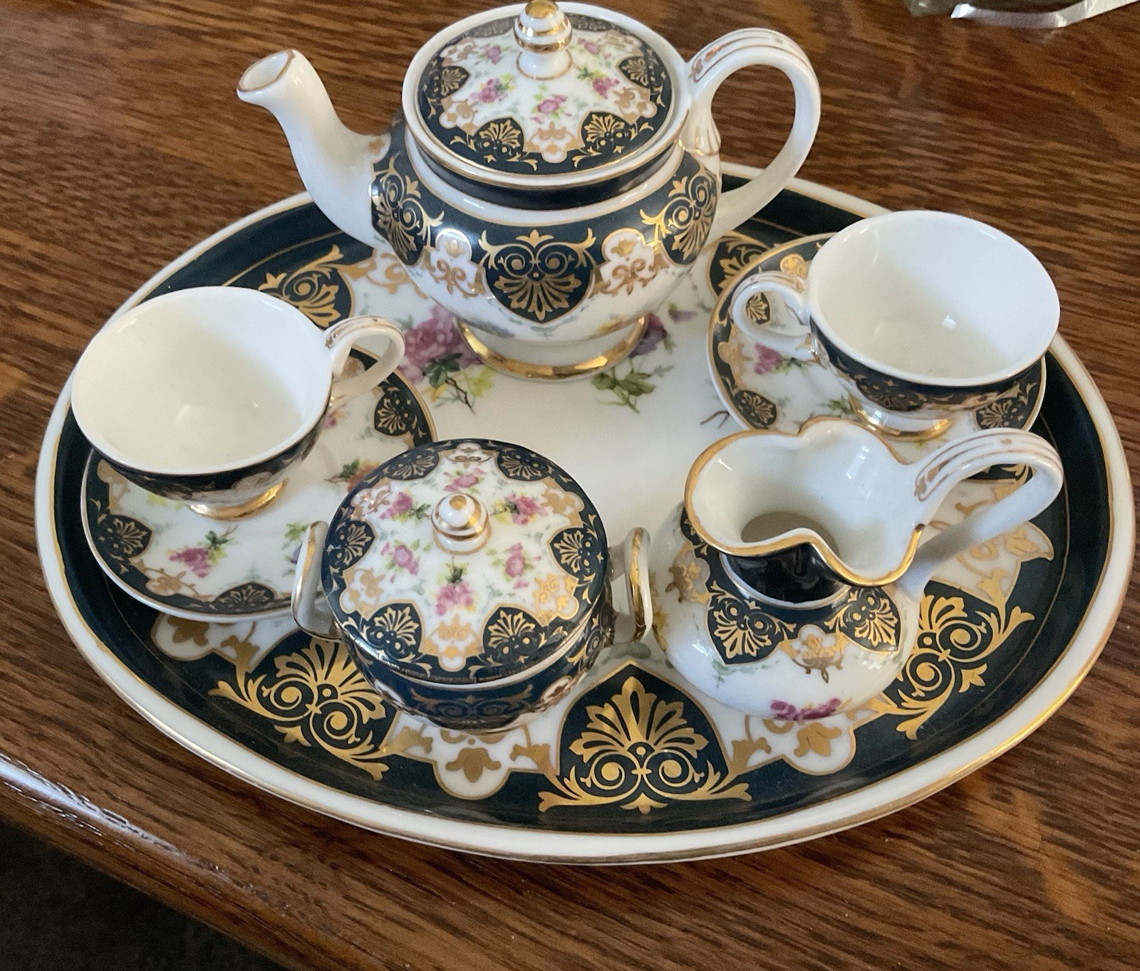Biltmore Estate Minature Vanderbilt Tea Set #906 10 Piece Fine China