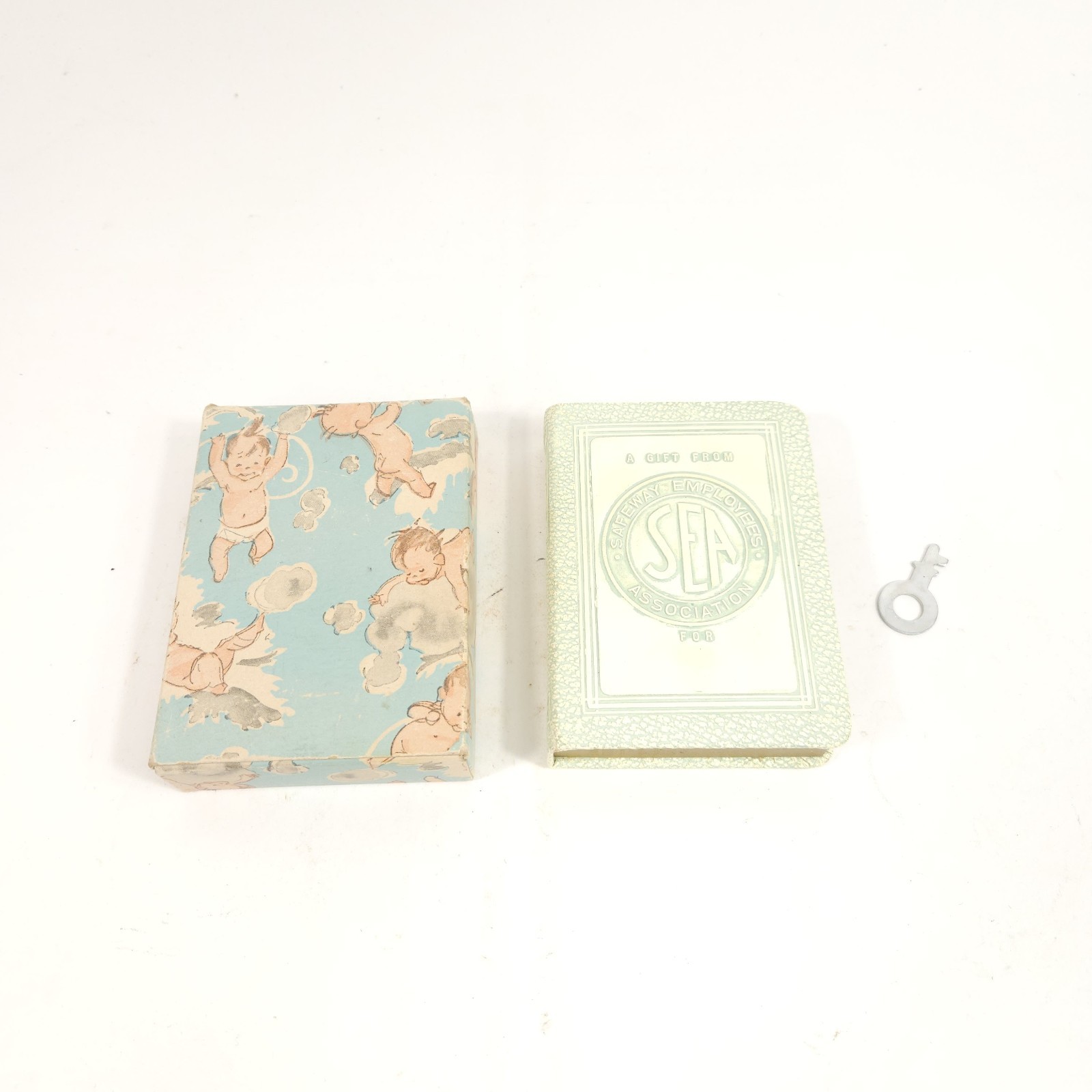 Vtg Safeway Employees Association Bankers Utilities Baby Bank With Box And Key