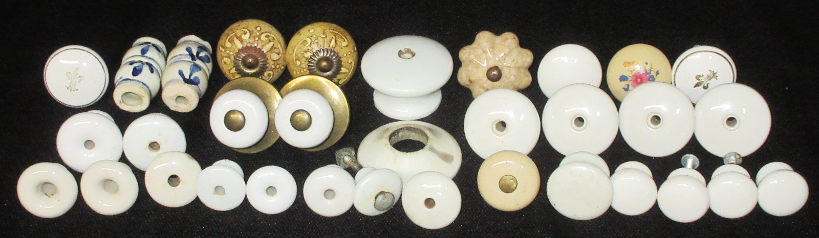 Antique Vintage Ceramic porcelain drawer pulls