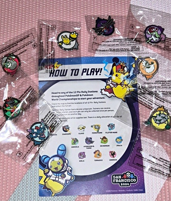 Pokémon World Championships XP San Francisco 2026 Pin Rally a lot