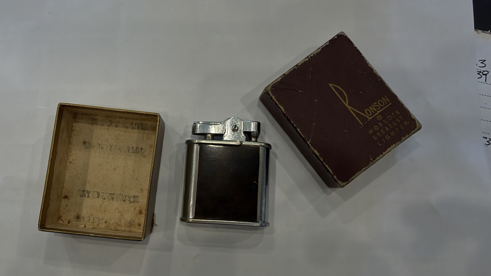 Vintage Ronson Whirlwind Lighter Original Box