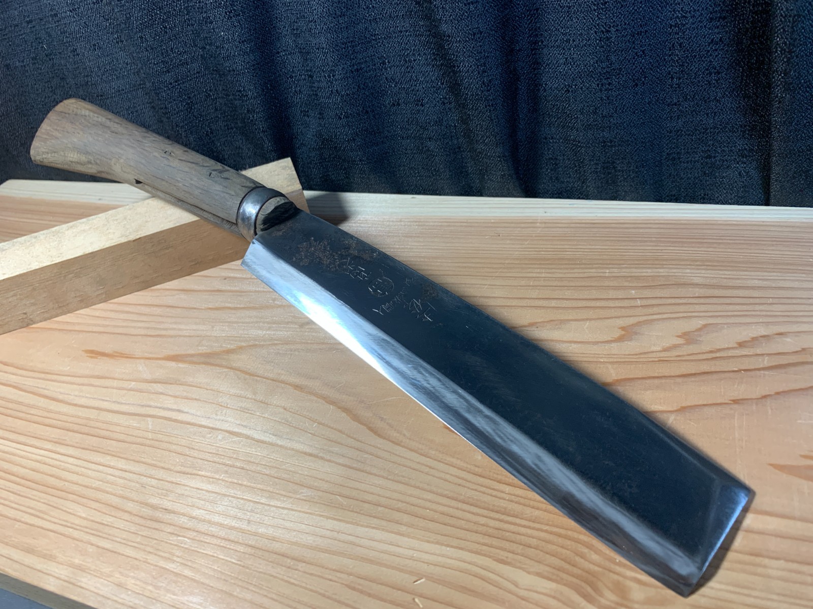 Used:  Nata; Japanese Garden Hatchet  - Single bevel- 603g  440-220 mm Takamitsu