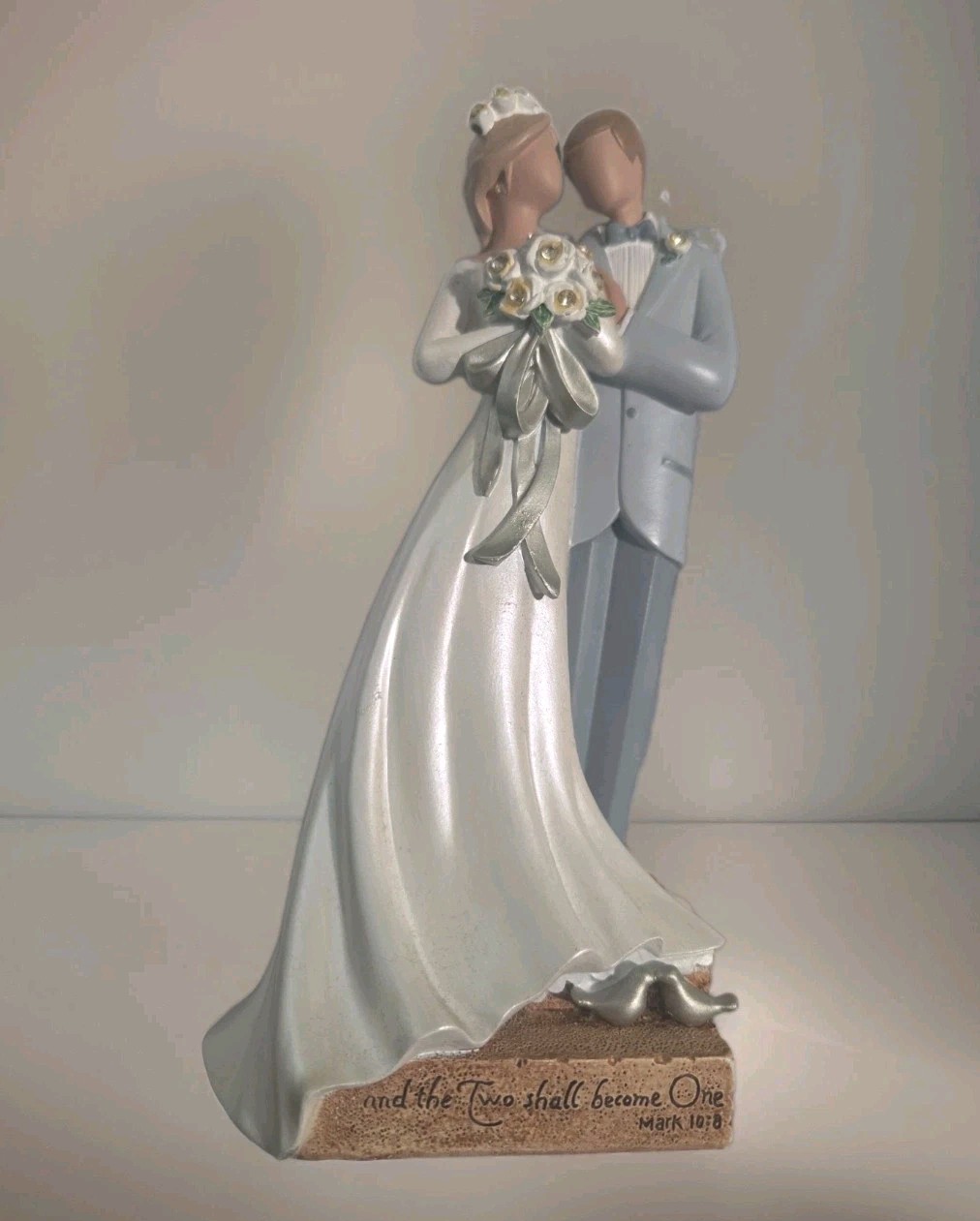 Religious Enesco Legacy Love Wedding Cake Topper Figure Kim Lawrence Mark 10:8