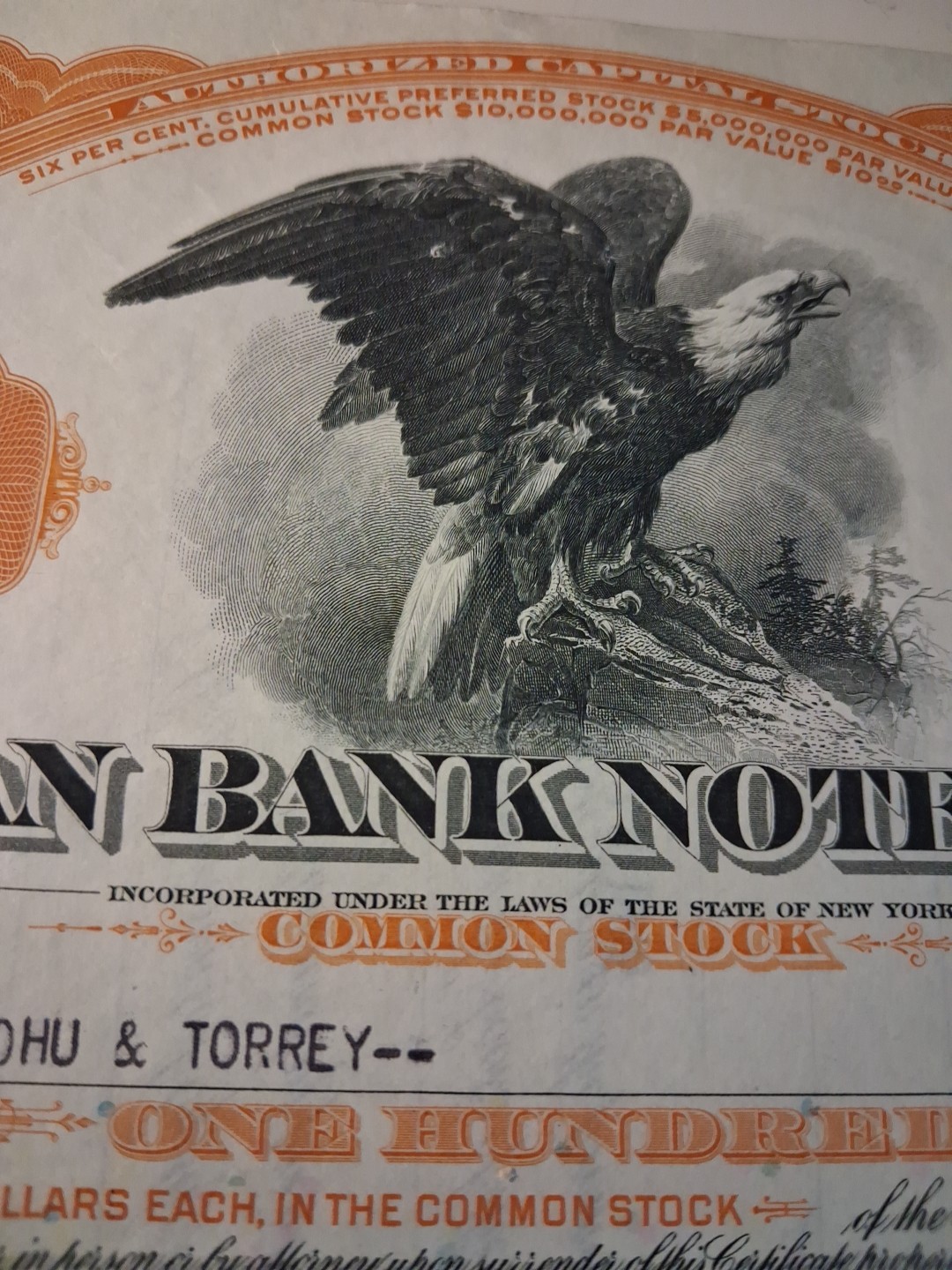 Vintage American Bank Note Co Stock Certificate š¦
Orange Common 1920sā60s Vintage American Bank Note Co Stock Certificate š¦
Orange Common 1920sā60s