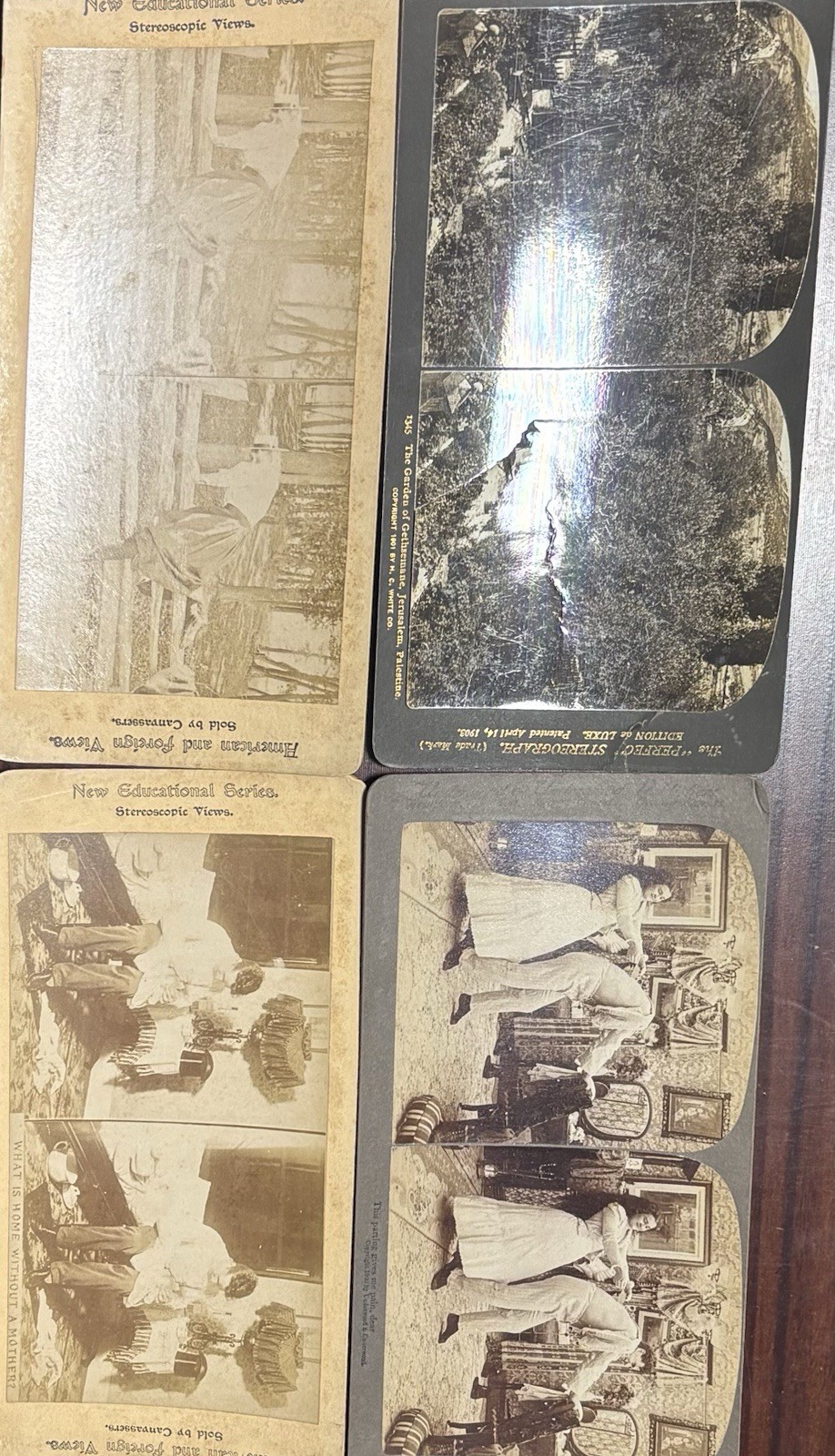 Vintage Stereoview Cards - Lot of 4 - Places & Travel Views Vintage Stereoview Cards - Lot of 4 - Places & Travel Views