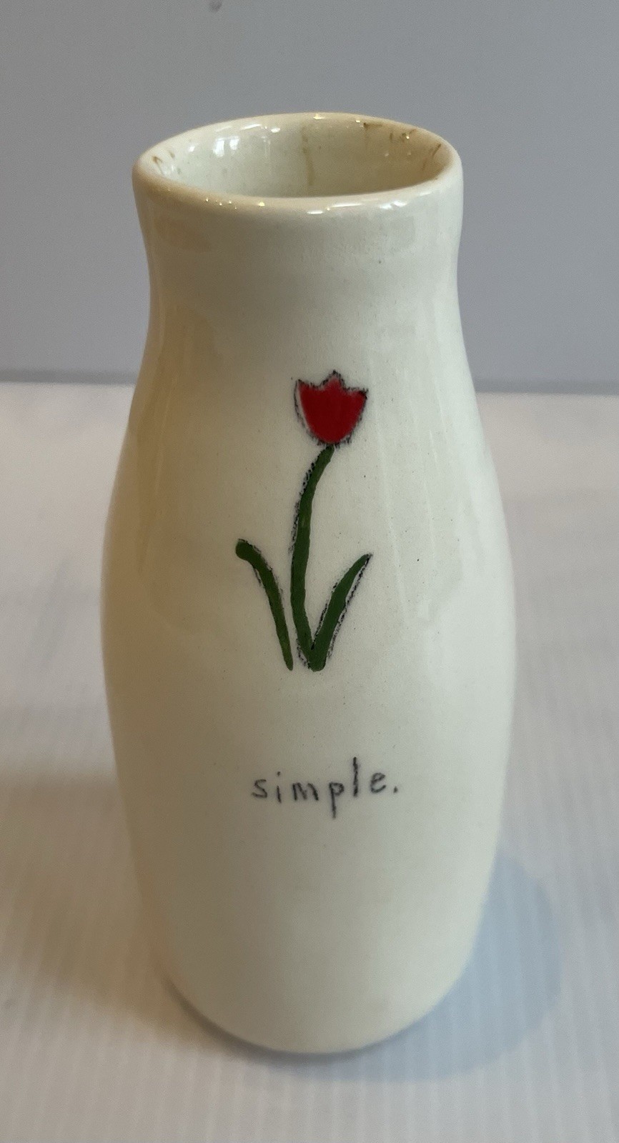 Hand Painted FloralCeramic Vase