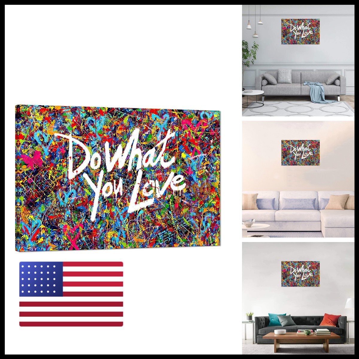 Novatique Banksy Wall Art Street Wall Art Colorful Do What You Love Graffiti Novatique Banksy Wall Art Street Wall Art Colorful Do What You Love Graffiti