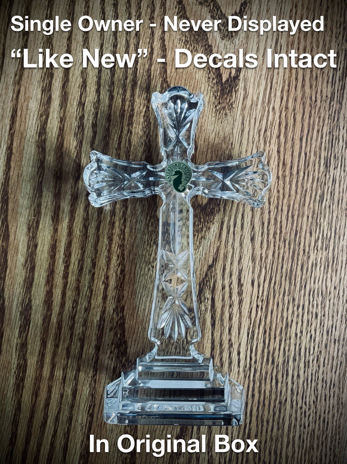 Waterford Crystal 8” Standing Crucifix 