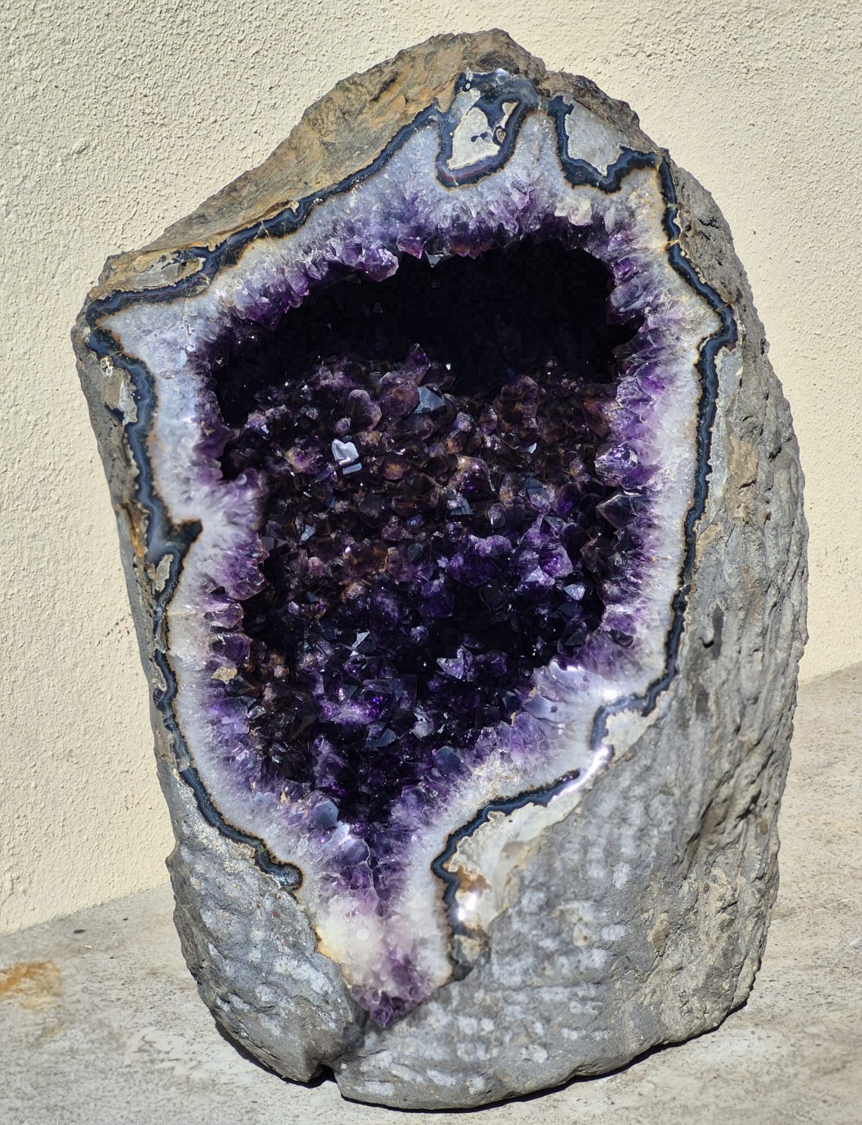 Giant Natural Ametrine Full Geode Specimen From Amethyst Mines in Uruguay