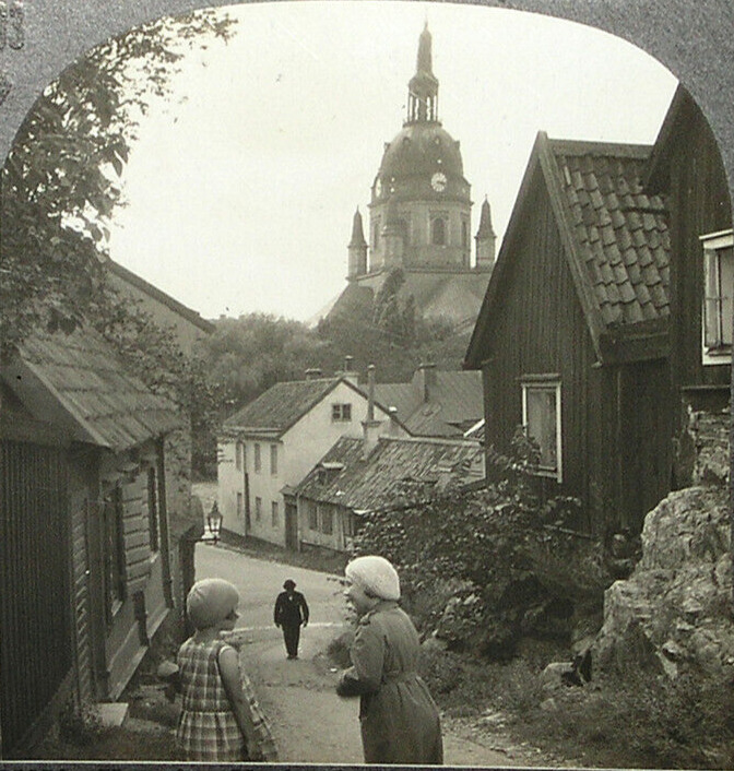 Keystone Stereoview Old Section of Stockholm, Sweden From 600/1200 Card Set #293