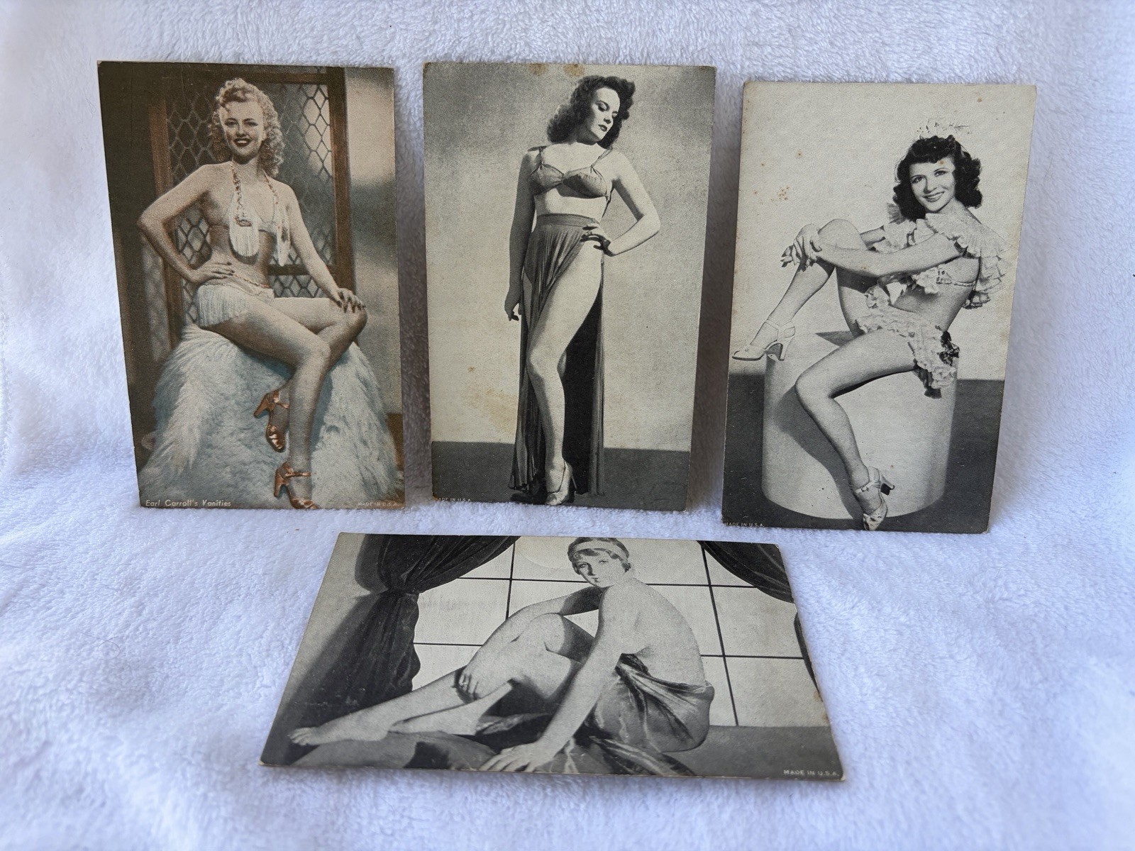 Vtg 1940s 1950s Pinup Exhibit Cards Lot 4 Earl Carroll Vanities Arcade Ephemera Vtg 1940s 1950s Pinup Exhibit Cards Lot 4 Earl Carroll Vanities Arcade Ephemera