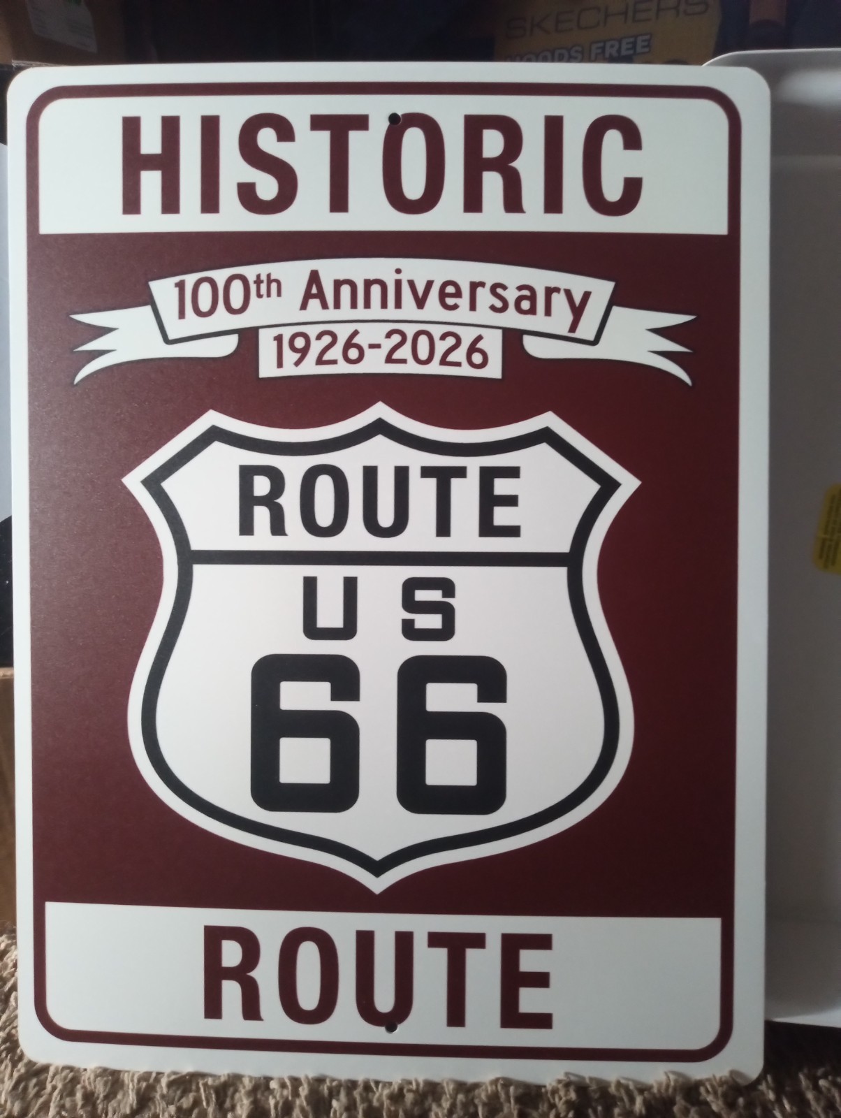 New Lg. Historic US Route 66 Aluminum 100th Anniversary Sign 18\ New Lg. Historic US Route 66 Aluminum 100th Anniversary Sign 18\