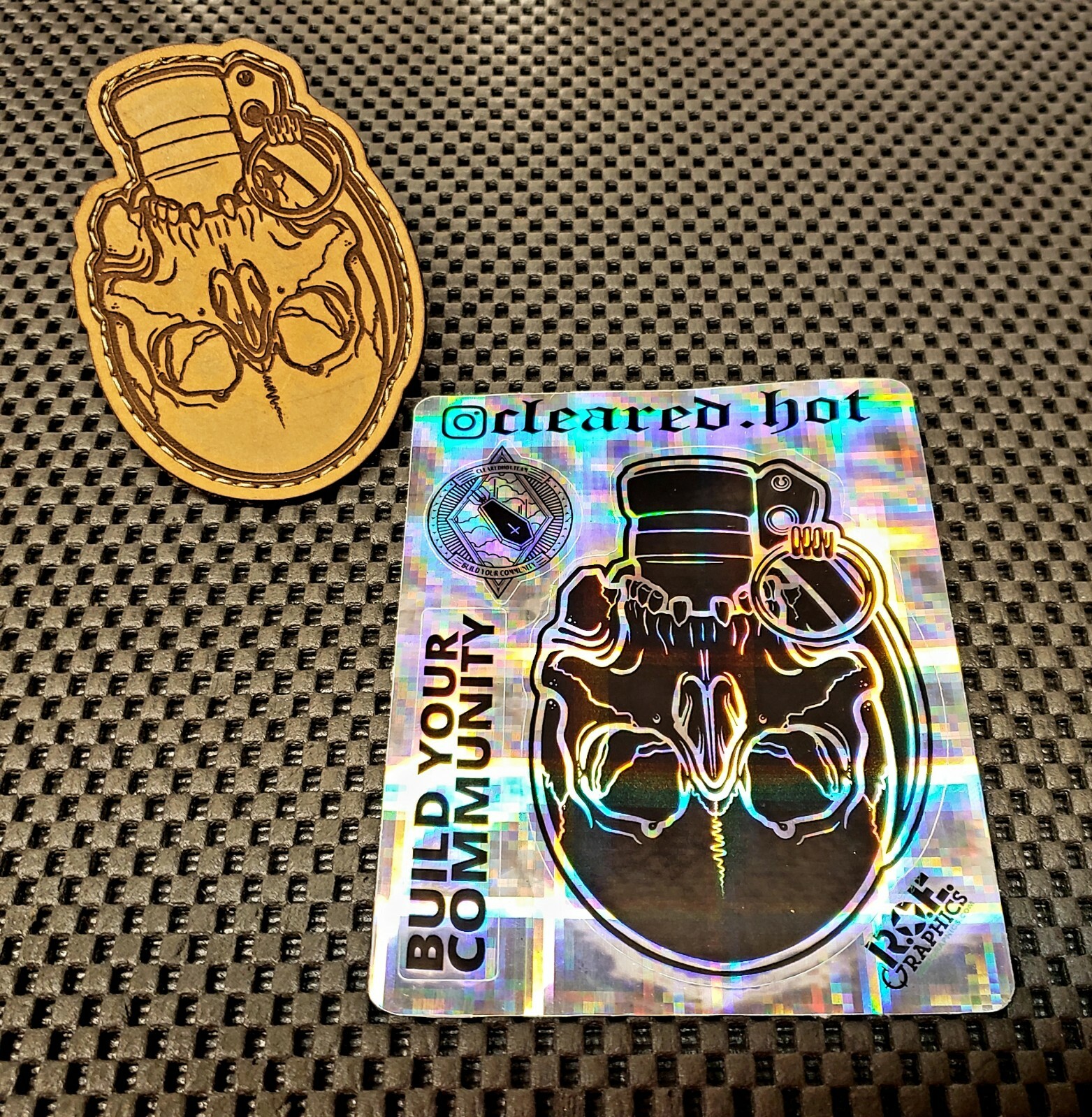 Bald Bros × Cleared Hot Skelly Frag Morale Patch + Slap Lot - FOG SUPDEF FERRO