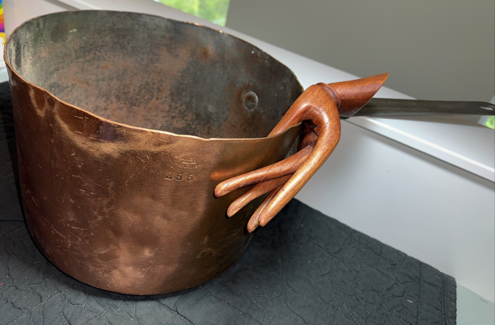 HUGE Antique Copper Pot St Louis Wrought Iron Range 255 14lbs I\'M GORGEOUS HUGE Antique Copper Pot St Louis Wrought Iron Range 255 14lbs I\'M GORGEOUS