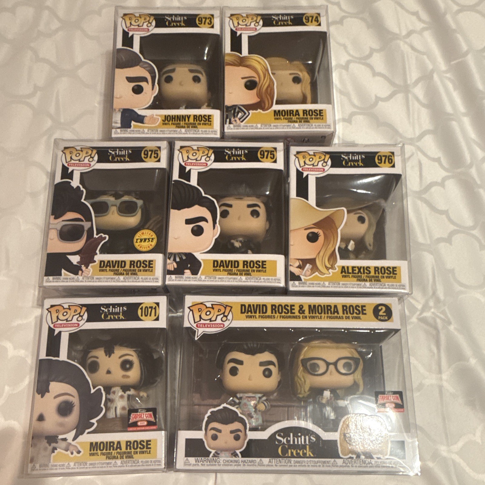 Funko Pop Schitt's Creek 7-Pack Mixed Lot Chase TargetCon Johnny Moira
