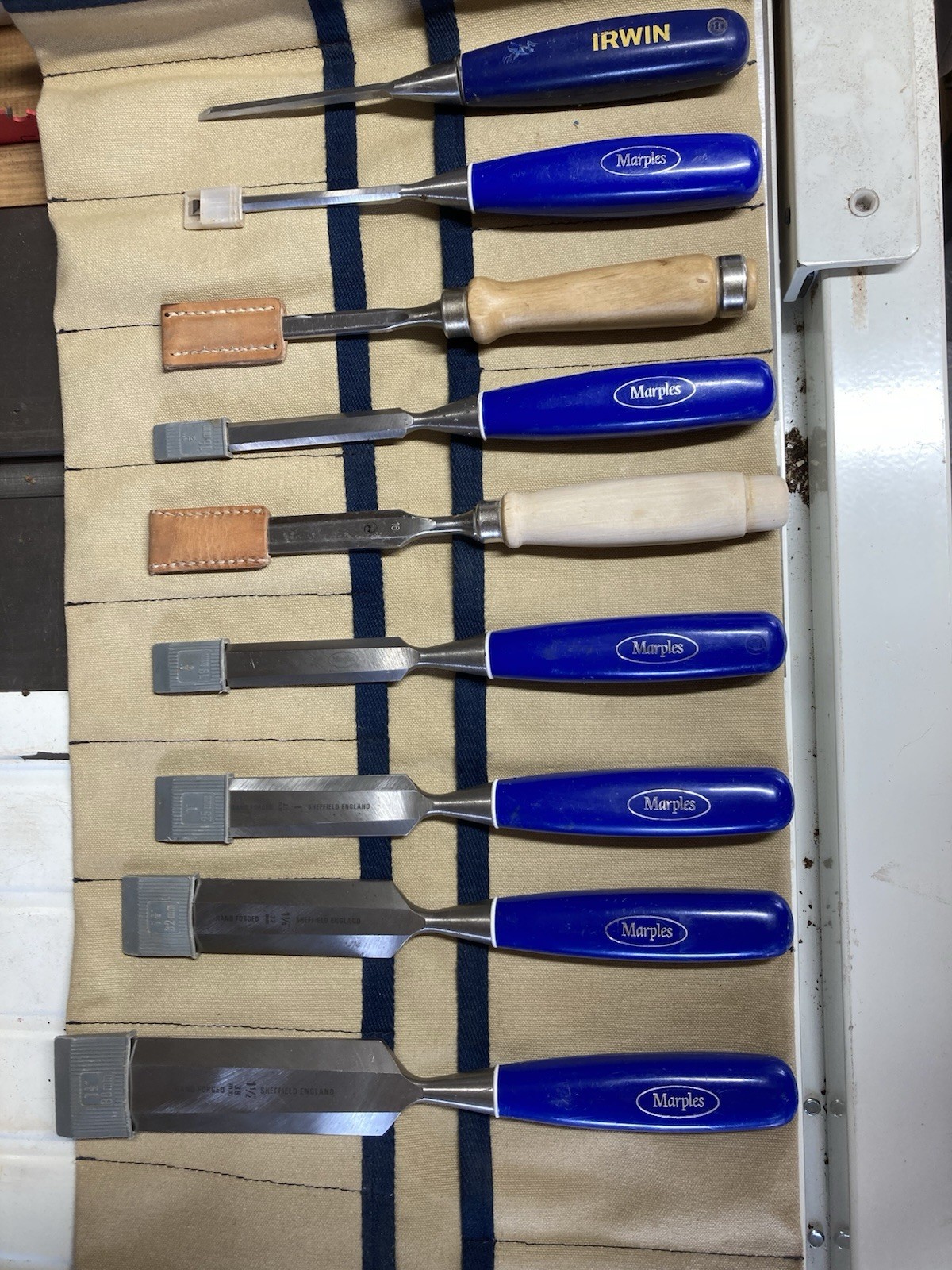 9 Piece Hand Forged Marples Chisel Set