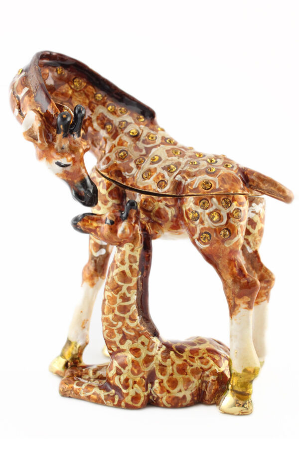 Giraffe Baby Jewelry Trinket Box Decorative Collectible Animal Cute Gift 02084