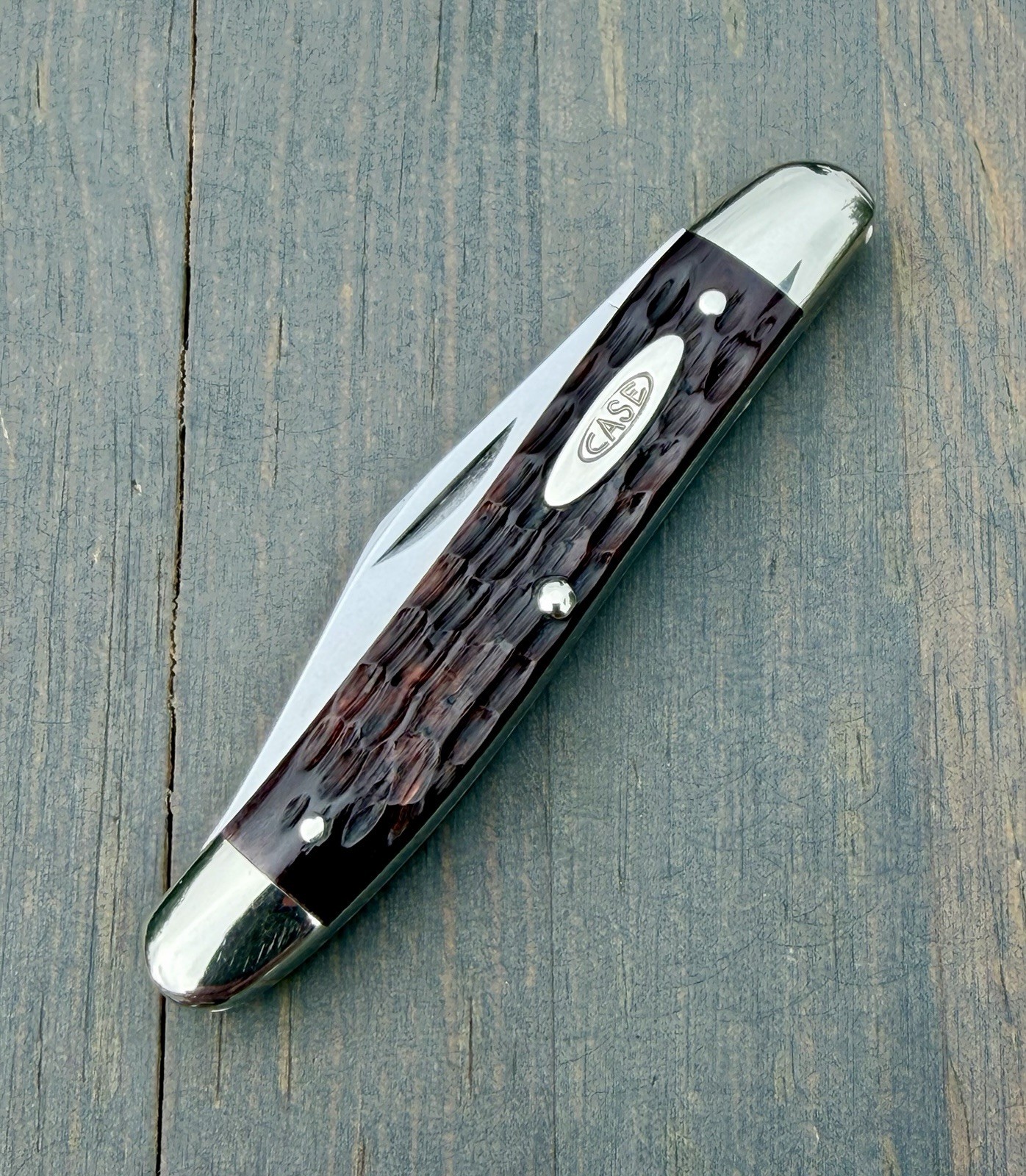 Case XX 06244 Red Bone Near Mint Half Stockman Knife 1940-1964 Vintage 1940-64