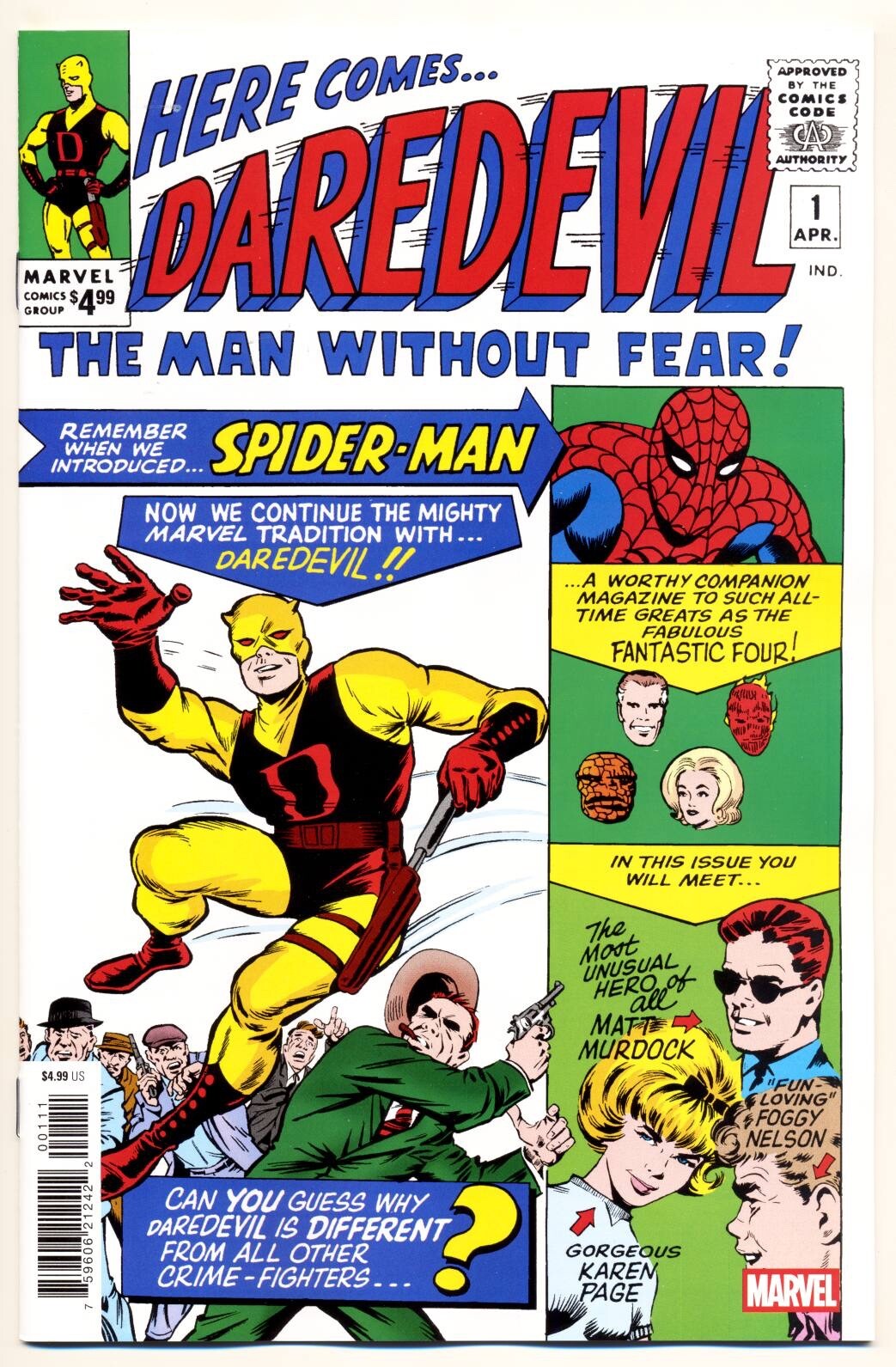DAREDEVIL #1 NM, Facsimile Edition, Origin/1st. App. of DD Marvel Comics 2025 DAREDEVIL #1 NM, Facsimile Edition, Origin/1st. App. of DD Marvel Comics 2025
