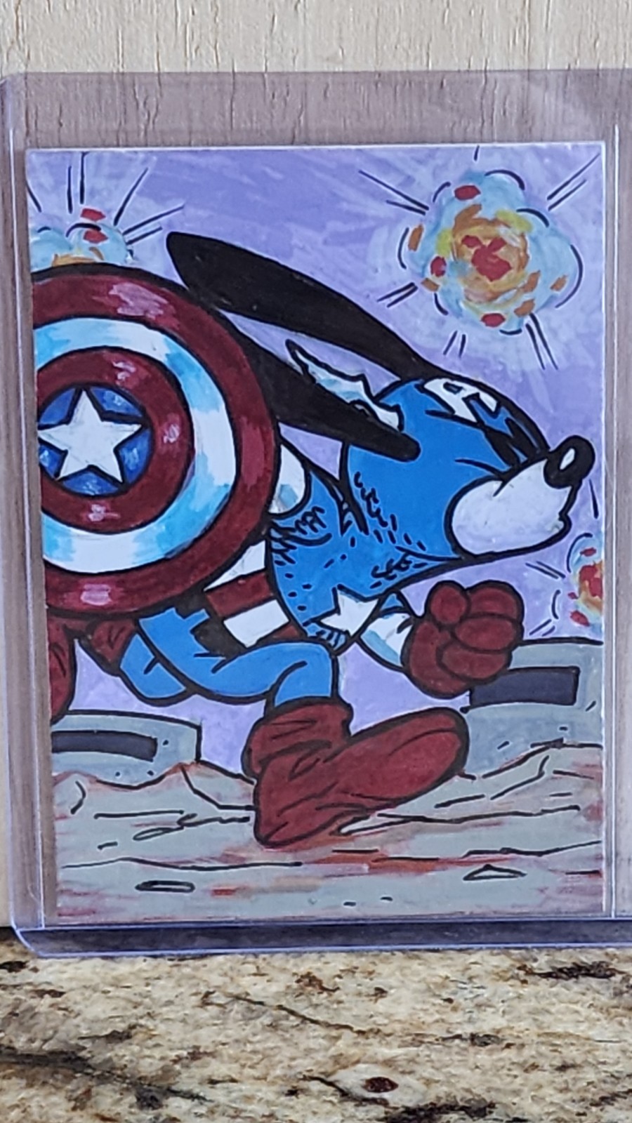 Masterpiece Cards 2026 Oswald x Steamboat Willie/Oswald Sketch 1/1 Cpt America Masterpiece Cards 2026 Oswald x Steamboat Willie/Oswald Sketch 1/1 Cpt America