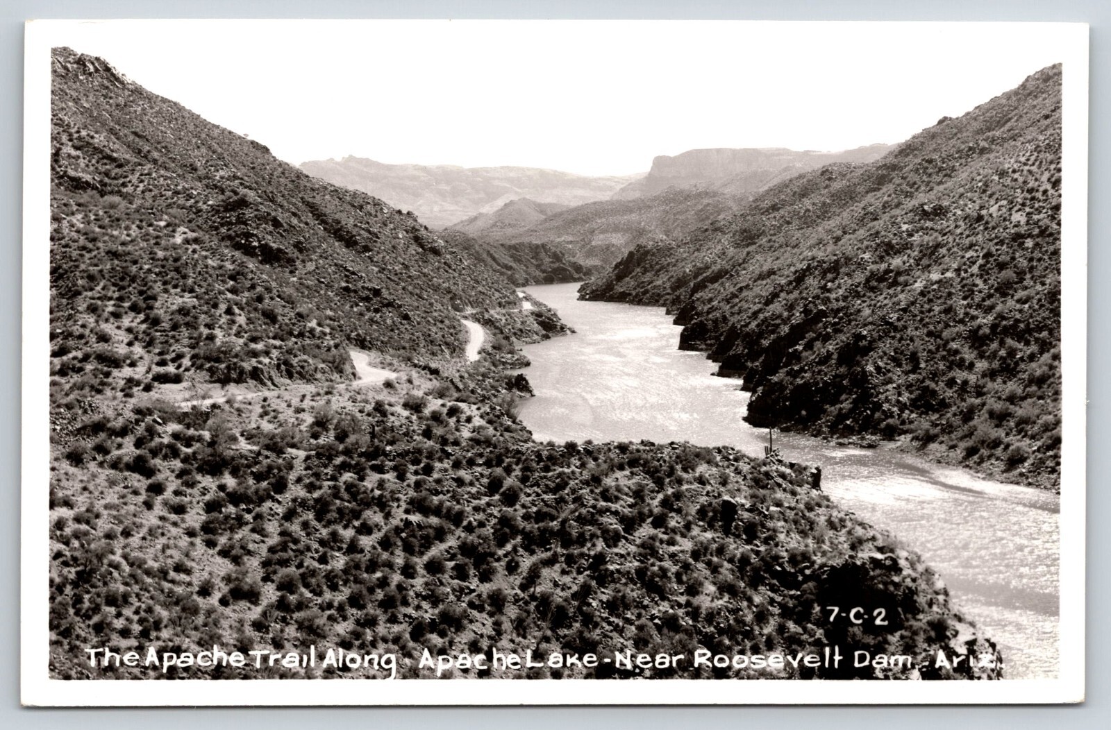 RPPC Apache Lake Roosevelt Dam Arizona Postcard RPPC Apache Lake Roosevelt Dam Arizona Postcard
