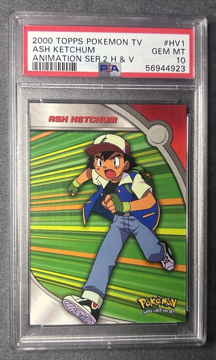 Topps 2000 Pokémon TV Heroes & Villains Ash Ketchum #HV1 PSA 10