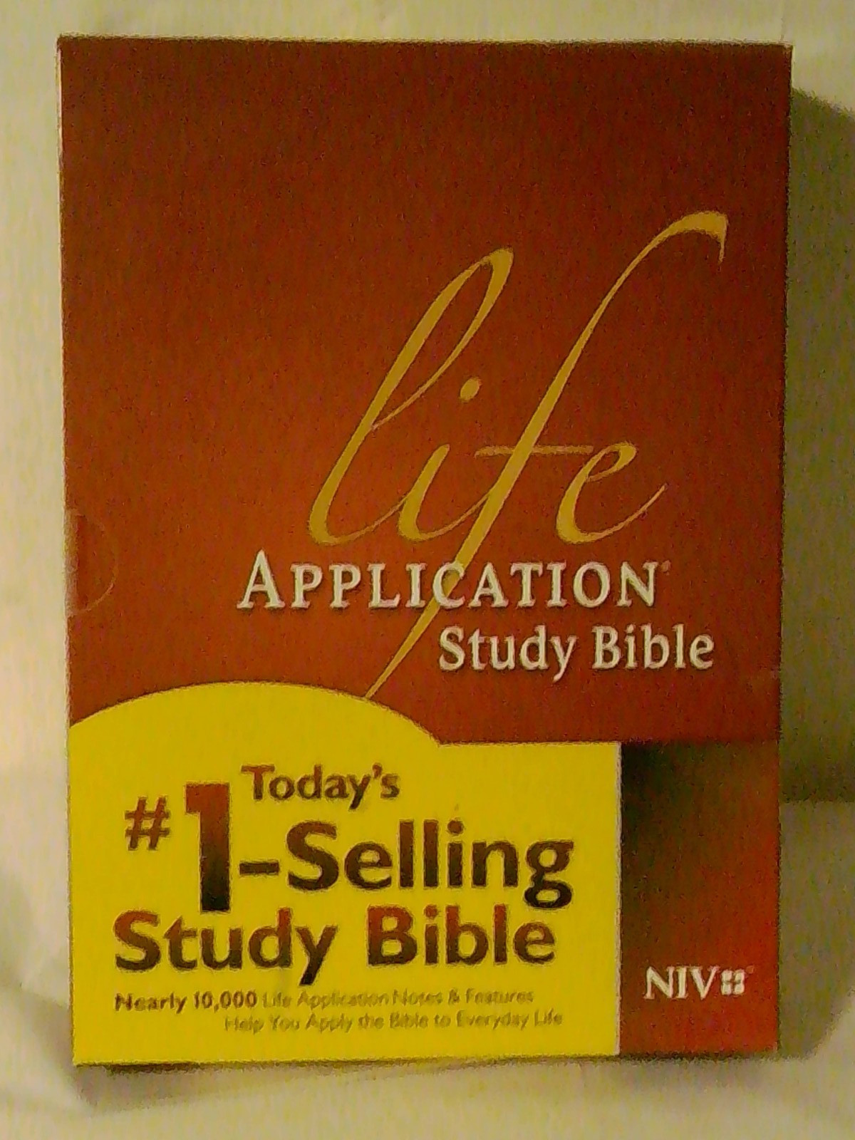 NIV  Tyndale  Life Application Study Bible  Hardcover w/Dust Jacket + Index Tabs