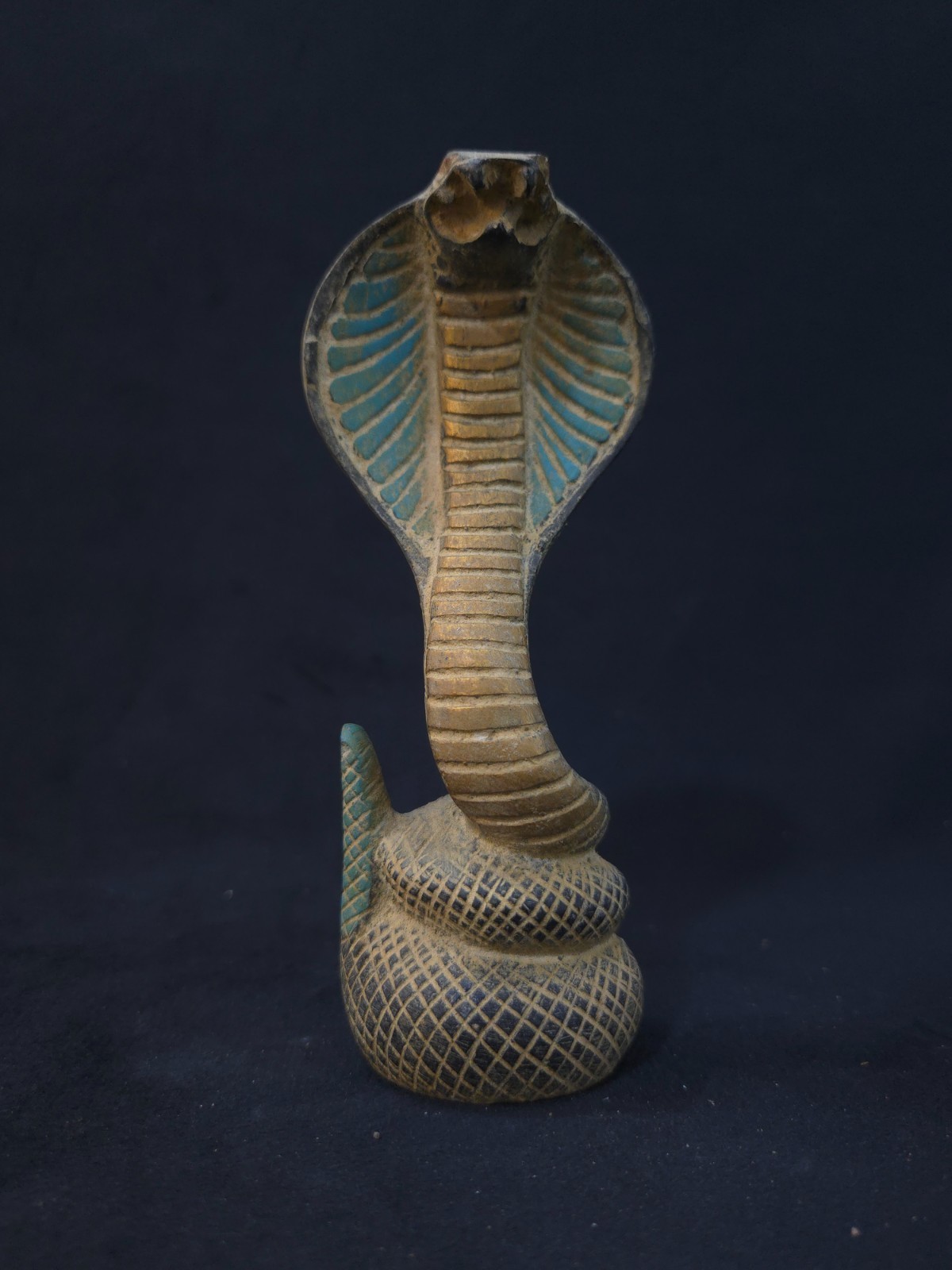 Ancient Egyptian Cobra Goddess Uraeus Statue, Divine Relic Art Ancient Egyptian Cobra Goddess Uraeus Statue, Divine Relic Art