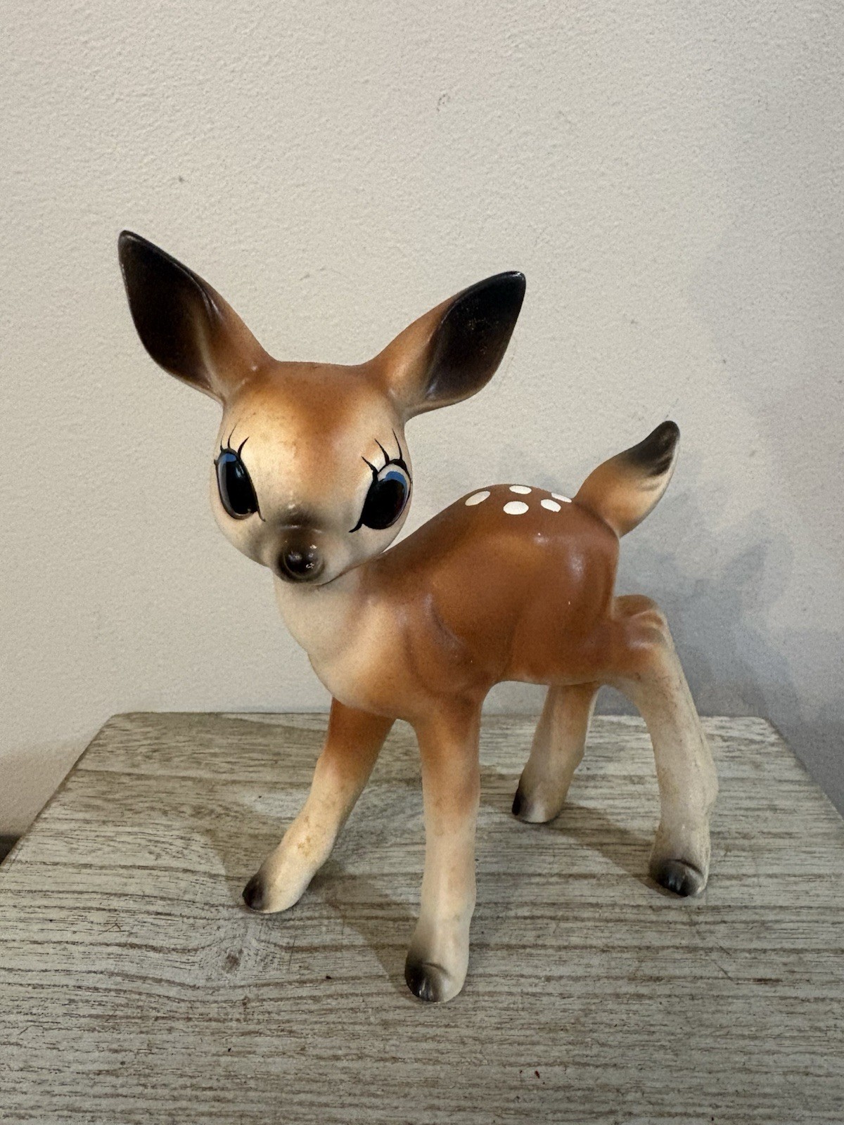 Vtg Norleans Deer Big Eyes Figurine Japan Ceramic MC Fawn Kitschy Christmas Vtg Norleans Deer Big Eyes Figurine Japan Ceramic MC Fawn Kitschy Christmas
