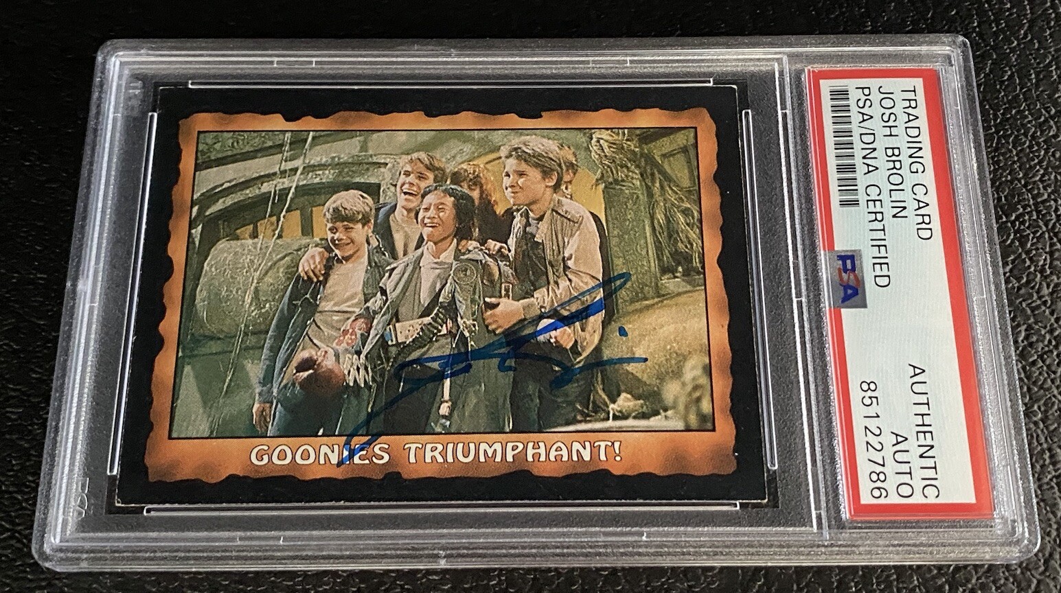 1985 Topps The Goonies Josh Brolin PSA Authentic Auto Signed Card #67 DNA Rookie