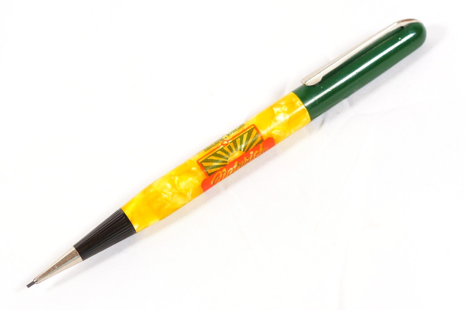 Naturich Mid West Mills Abilene Kansas 1940s Autopoint Marbled Celluloid Pencil