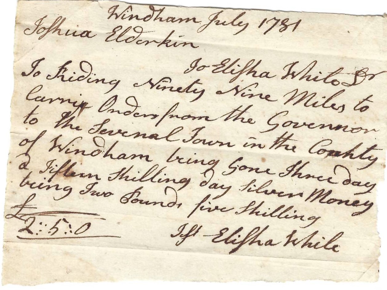 Express Rider Delivers Information For Gov. Trumbull During Revolutionary War