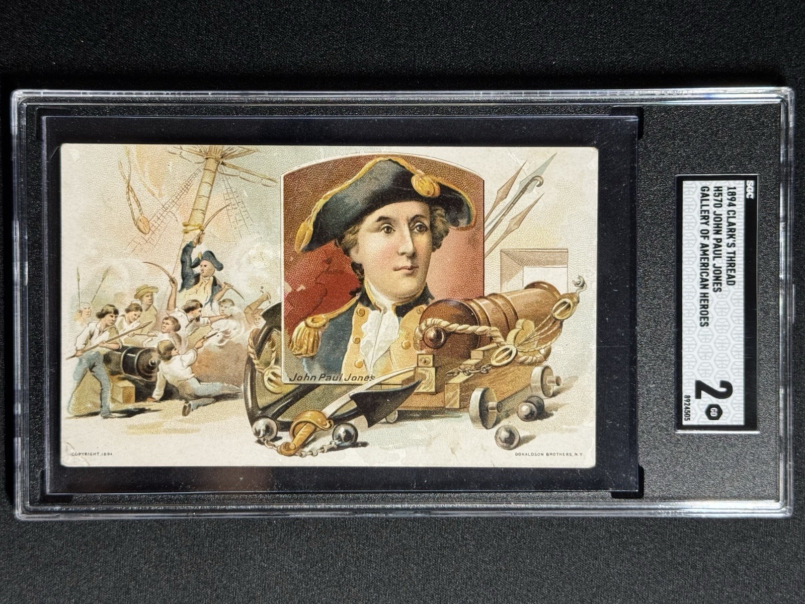 1894 John Paul Jones H570 Clark’s Thread Gallery of American Heroes SGC 2