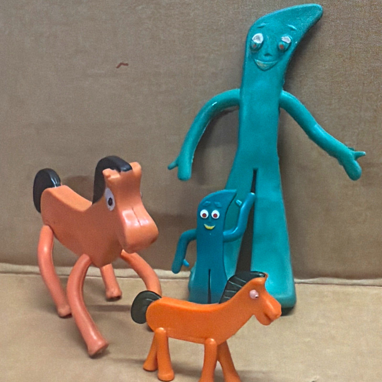 Gumby and Pokey Big Little Matching Figure Lot Vintage 4pc Gumby and Pokey Big Little Matching Figure Lot Vintage 4pc
