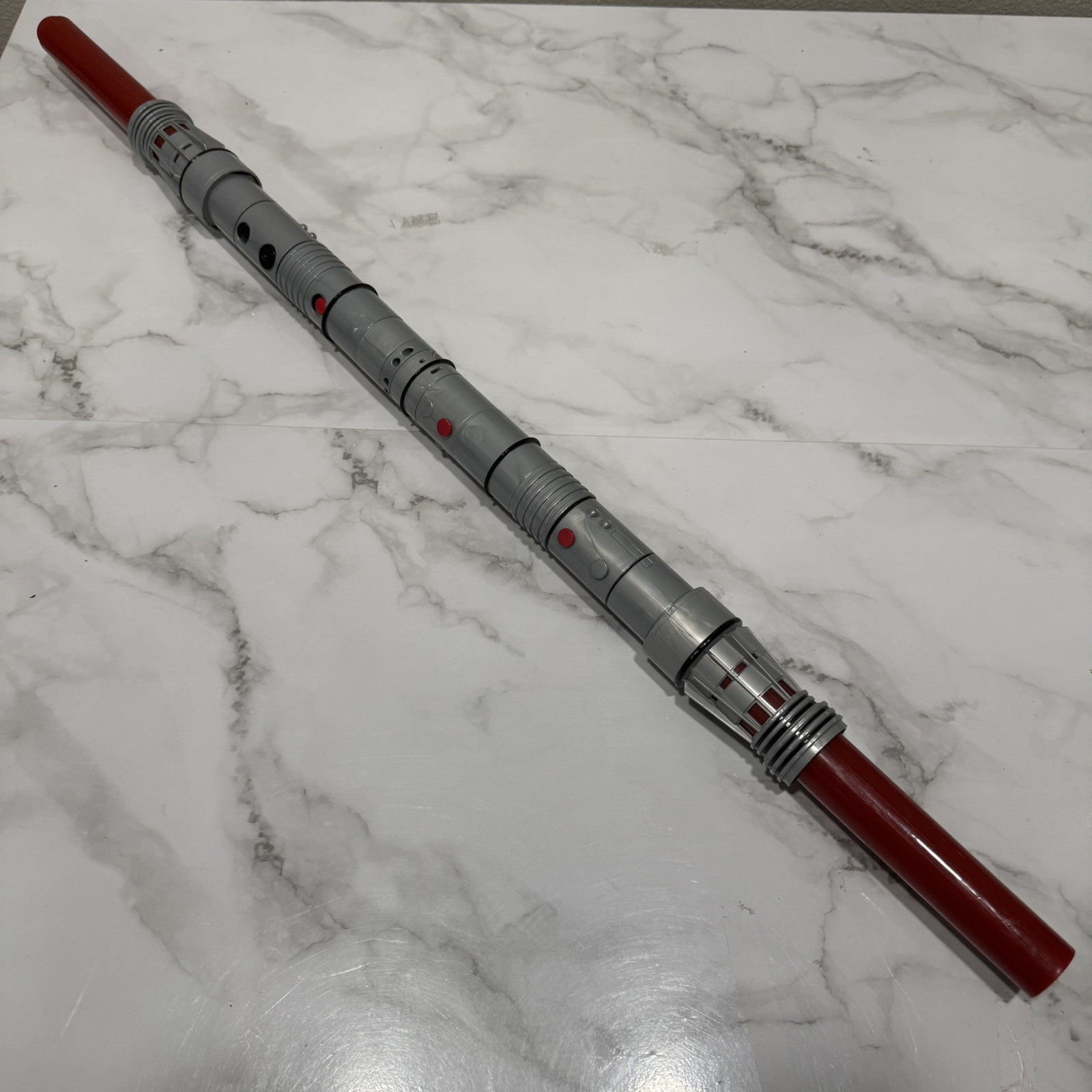 2011 Hasbro Star Wars Darth Maul Double Red Blade Light Saber #22401 See Picture