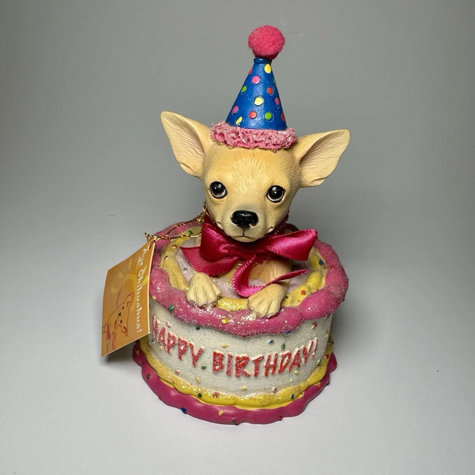 Aye Chihuahua Figurine Happy Birthday Dog Resin Statue Cake Party Collectible Aye Chihuahua Figurine Happy Birthday Dog Resin Statue Cake Party Collectible