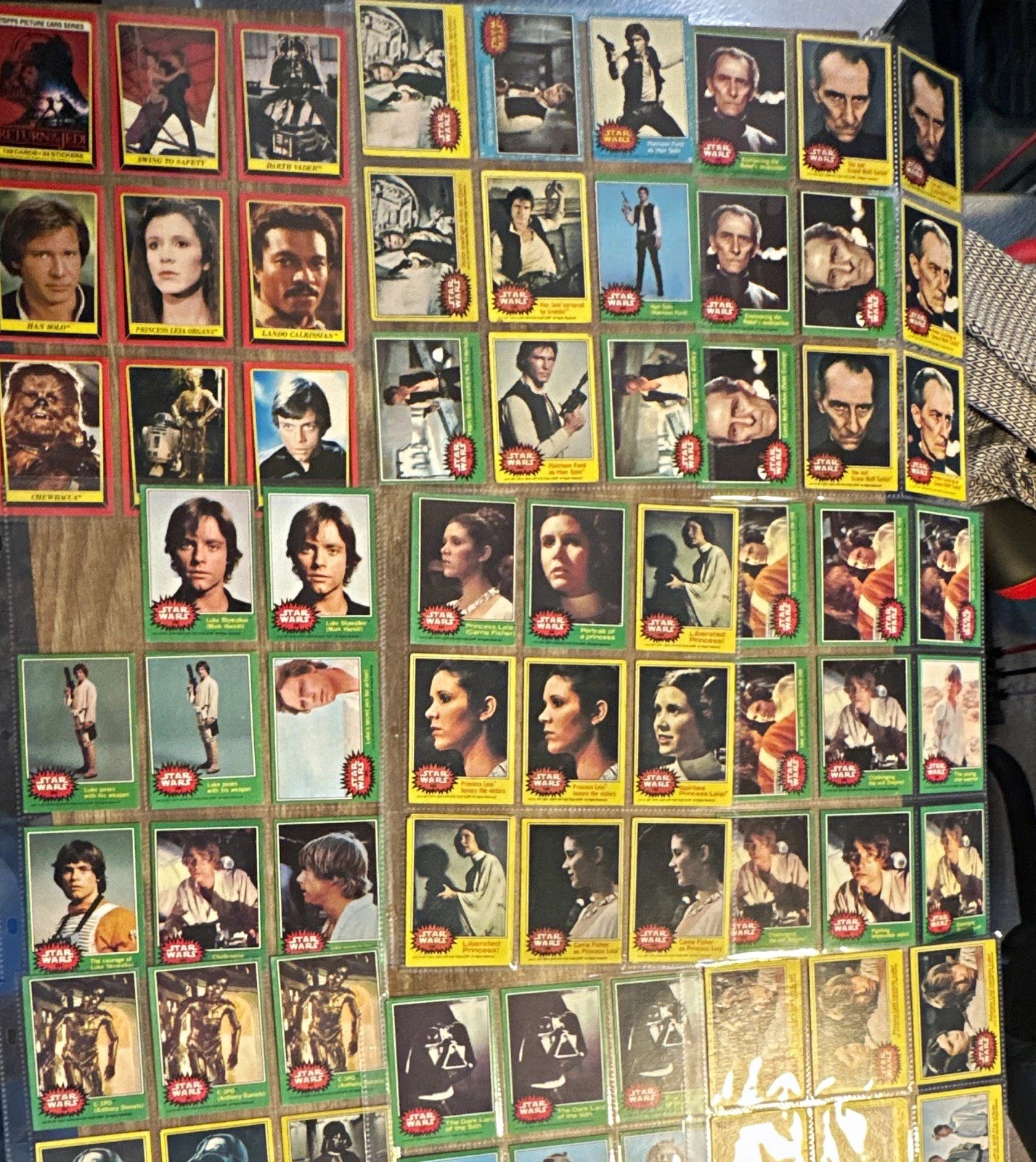 Vintage RARE Topps Star Wars Return of the Jedi 1977-1980-1983 Card Lot  of 540