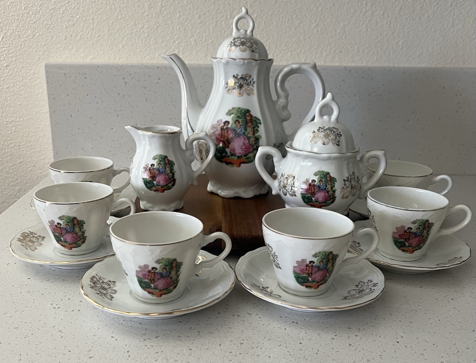 Pretty Unique Antique Decoration Jar With Nostalgic Music Set Of 6 With Cup