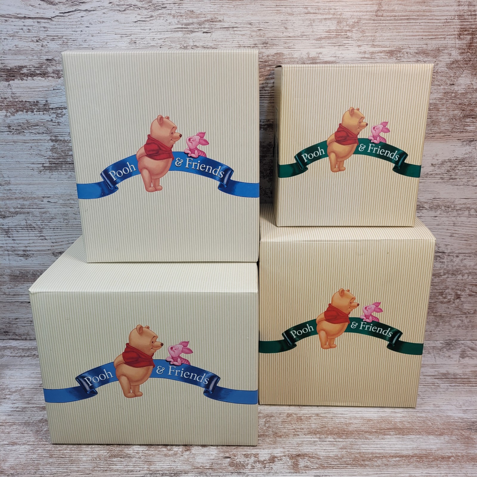 Pooh & Friends Ceramic Figurine Collectables Original Boxes Lot Of 4 VTG 